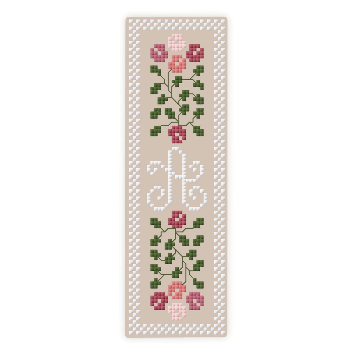 Monogrammed Floral Bookmark Chart