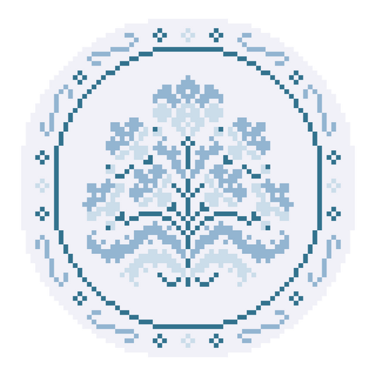Blue China Plate