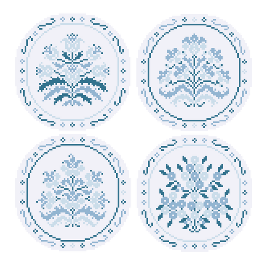 Blue China Plate Set