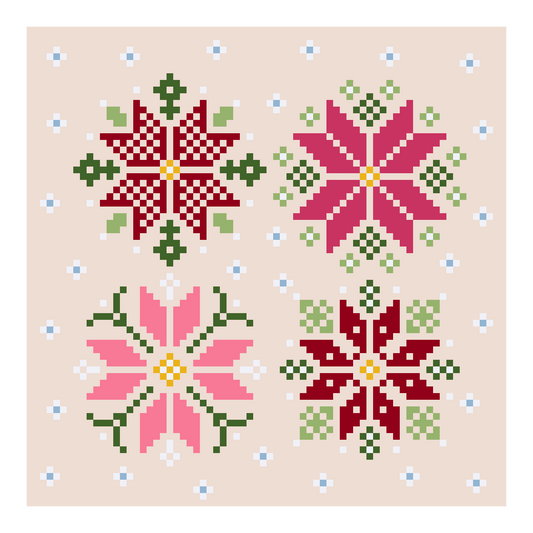 Christmas Mini Chart - Poinsettia