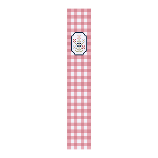 Gingham Floral Bouquet Key Fob Chart