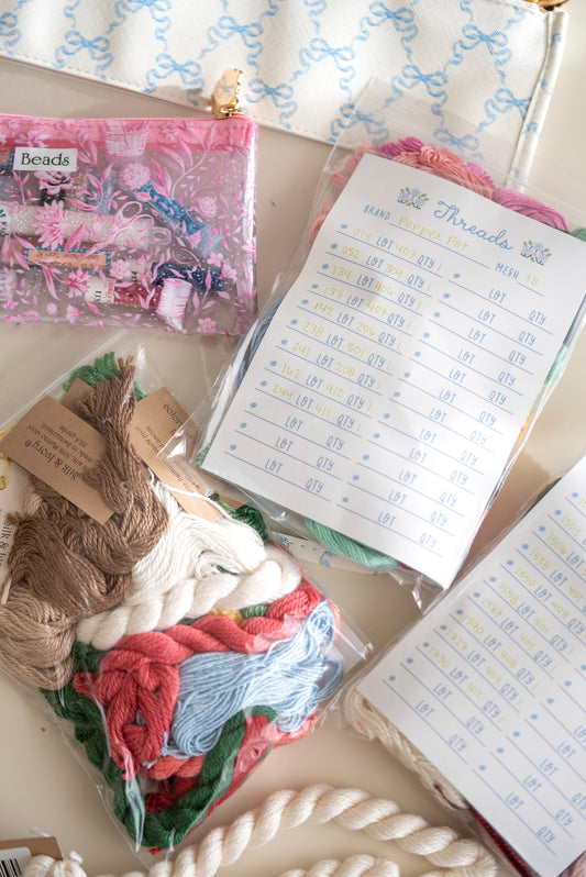 Needlepoint Threads & WIP Tracking Cards