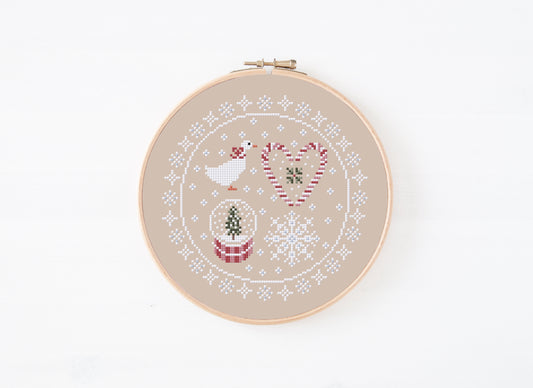 Christmas Mini Cross Stitch Pattern - Candy Cane