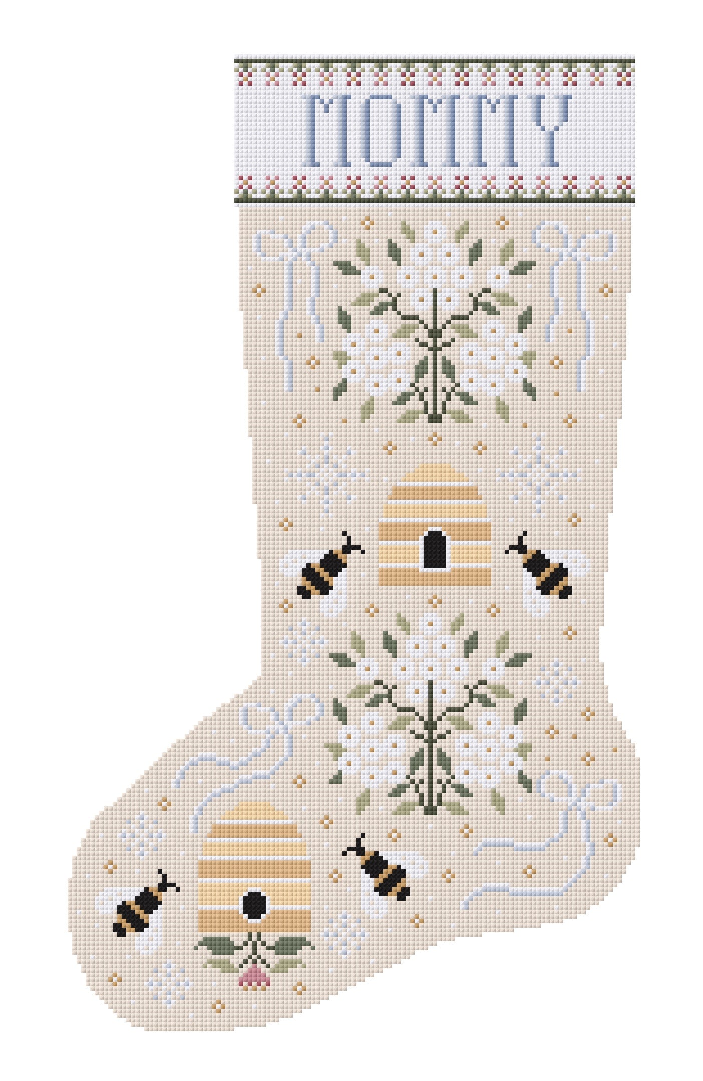 Custom Christmas Stocking Cross Stitch Pattern Kit