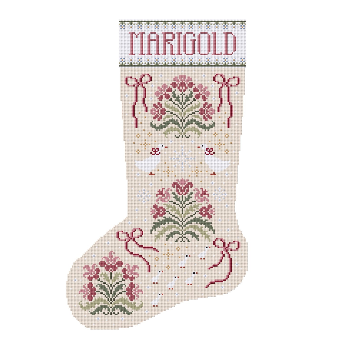 Custom Christmas Stocking Cross Stitch Pattern