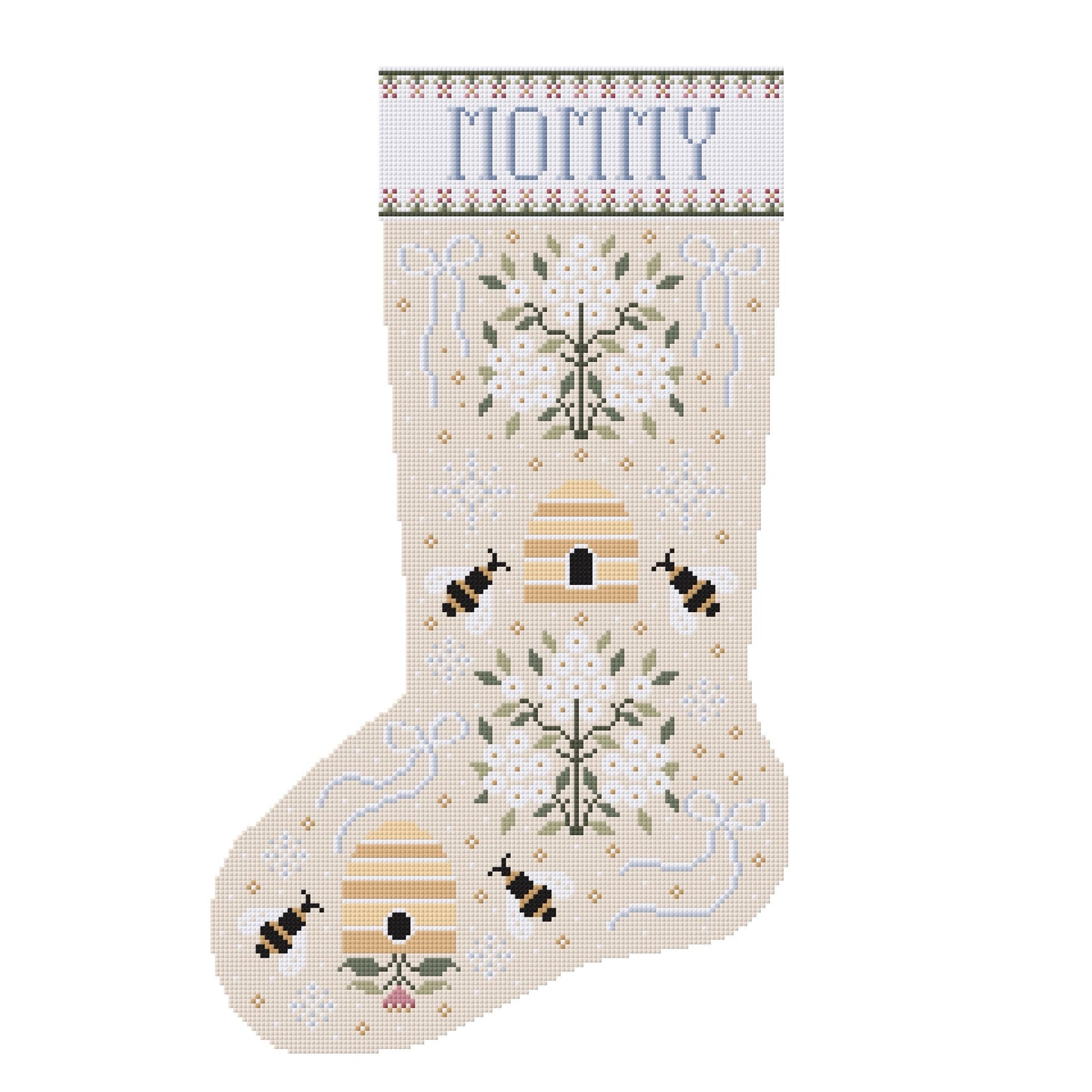 Custom Christmas Stocking Cross Stitch Pattern