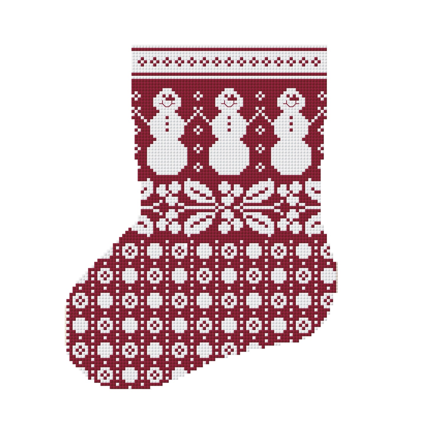 Mini Christmas Stocking Cross Stitch Pattern