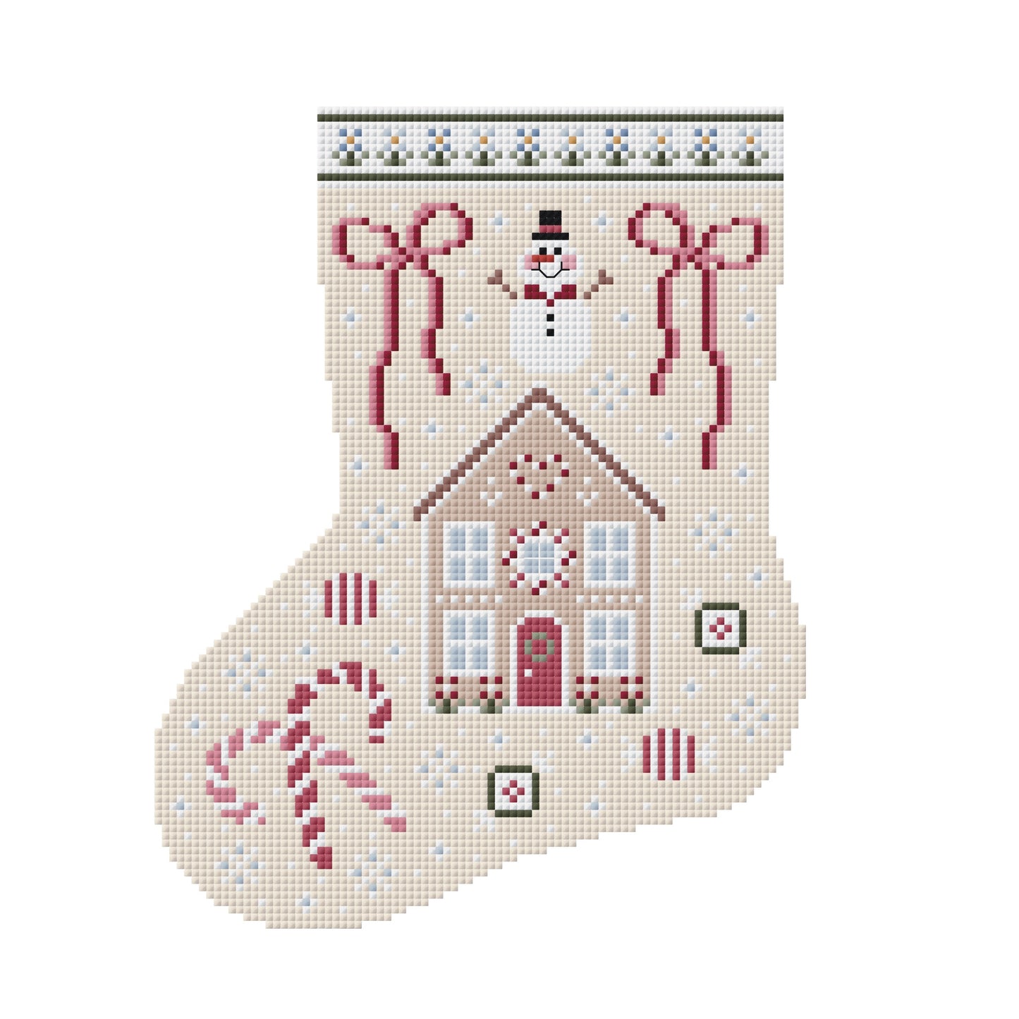 Mini Christmas Stocking Cross Stitch Pattern