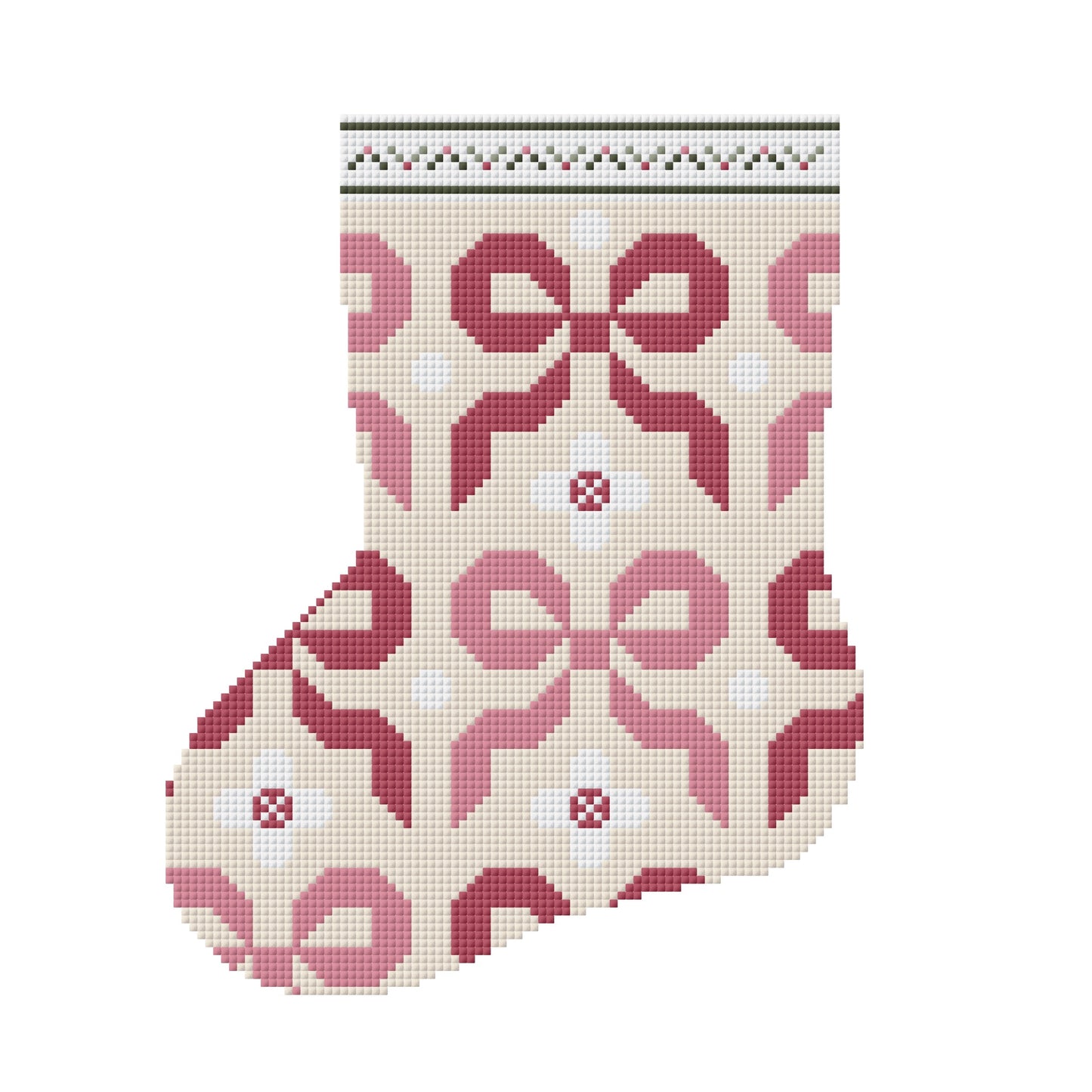 Mini Christmas Stocking Cross Stitch Pattern