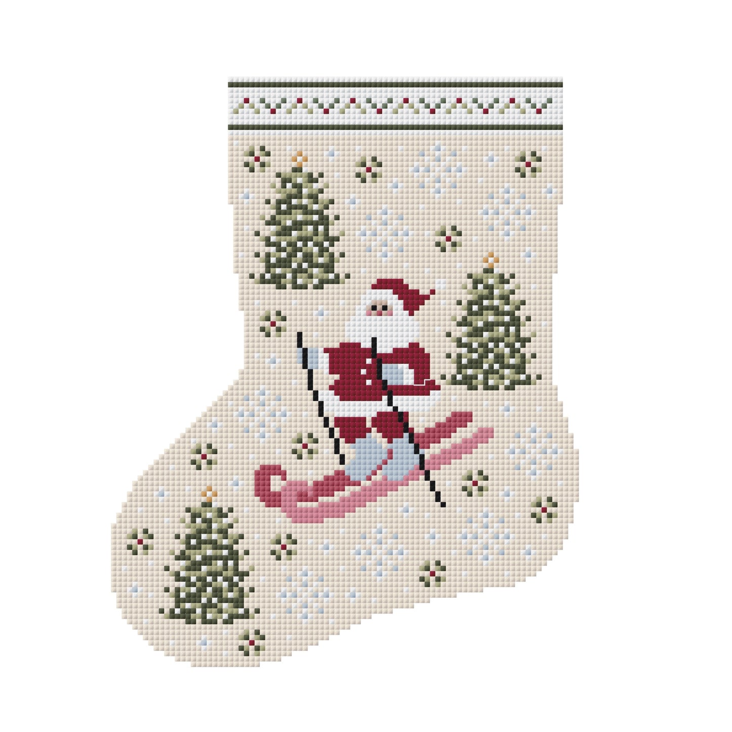 Mini Christmas Stocking Cross Stitch Pattern