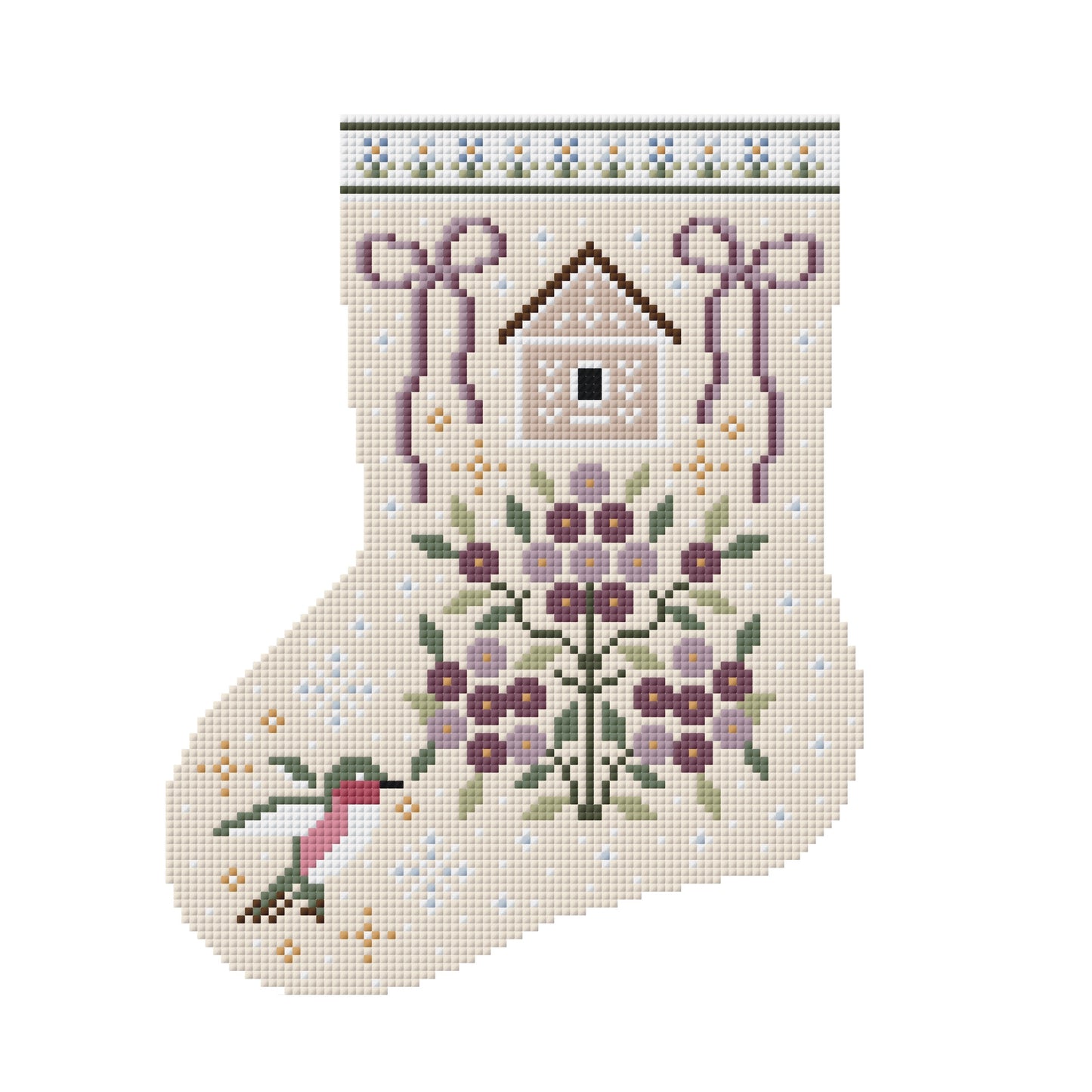 Mini Christmas Stocking Cross Stitch Pattern