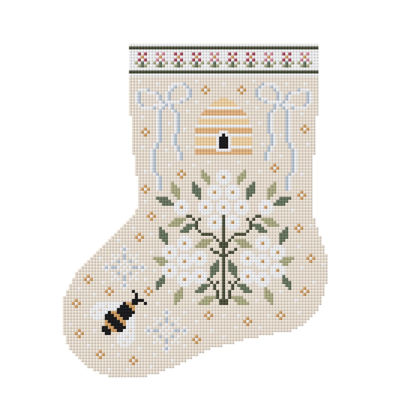 Mini Christmas Stocking Cross Stitch Pattern