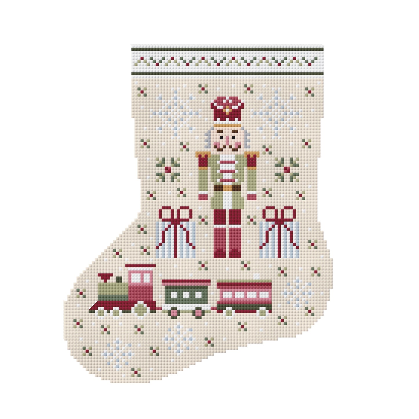 Mini Christmas Stocking Cross Stitch Pattern