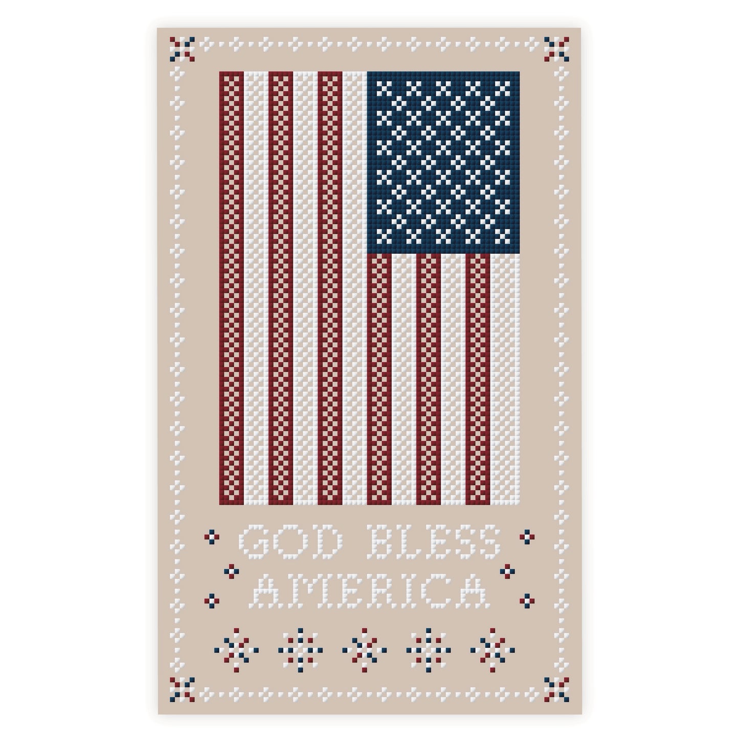 God Bless America Cross Stitch Pattern