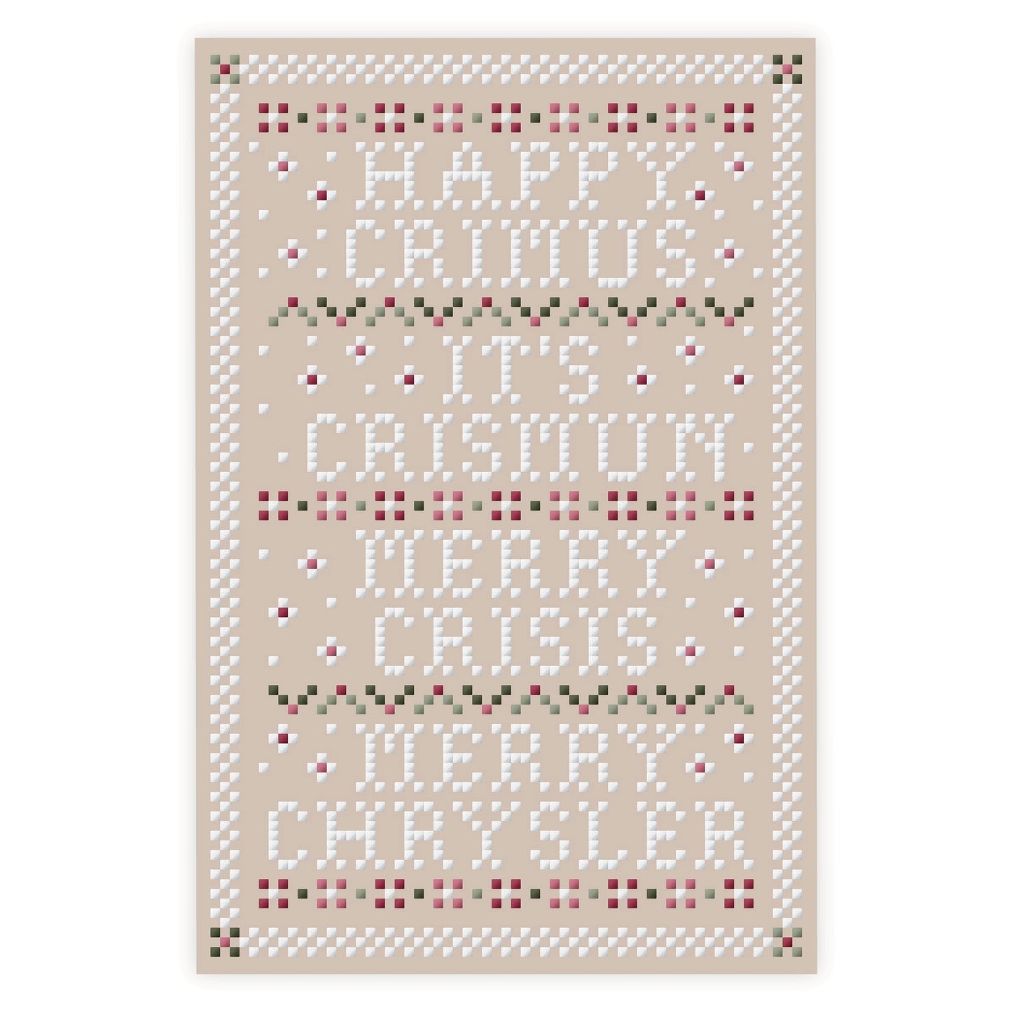 Happy Crimus Cross Stitch Pattern