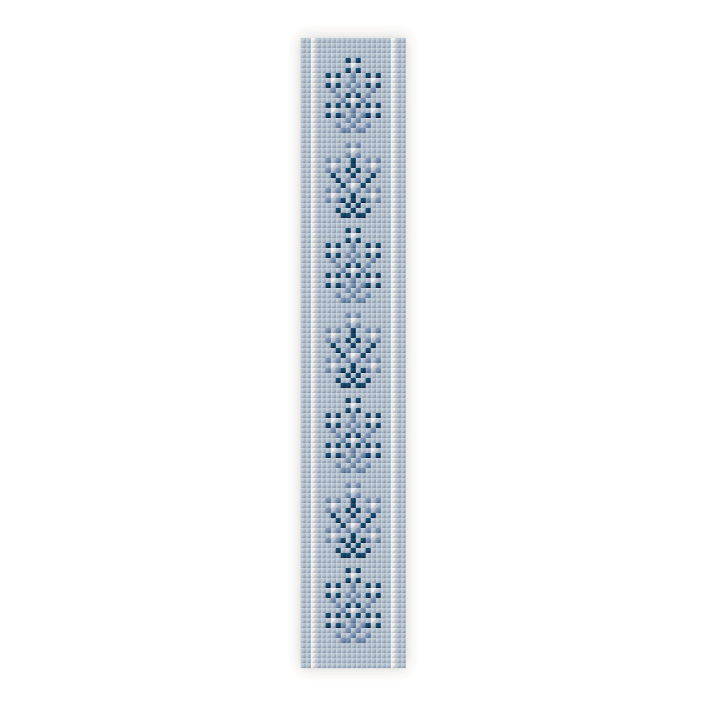 Blue Floral Bouquet Key Fob Cross Stitch Pattern