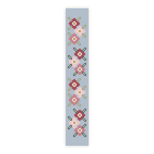 Floral Key Fob Cross Stitch Pattern