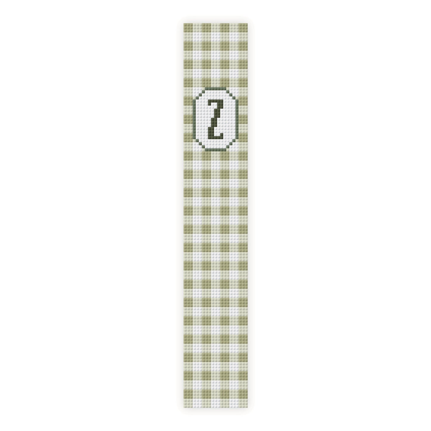 Gingham Initial Key Fob Cross Stitch Pattern