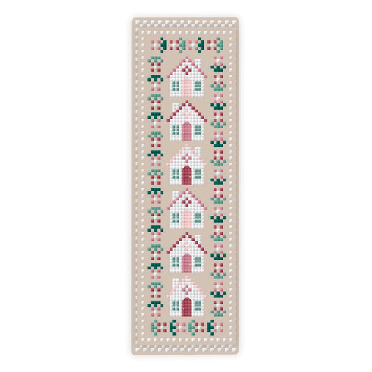 Lovely Village Bookmark Cross Stitch Pattern