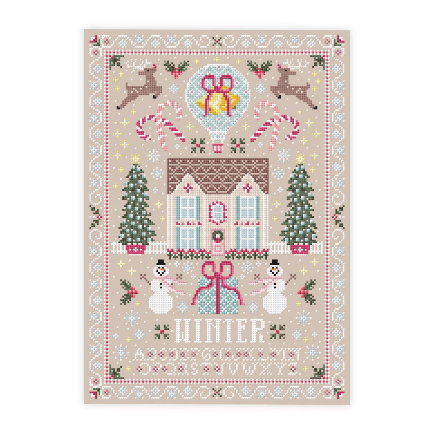 Winter House Cross Stitch Pattern