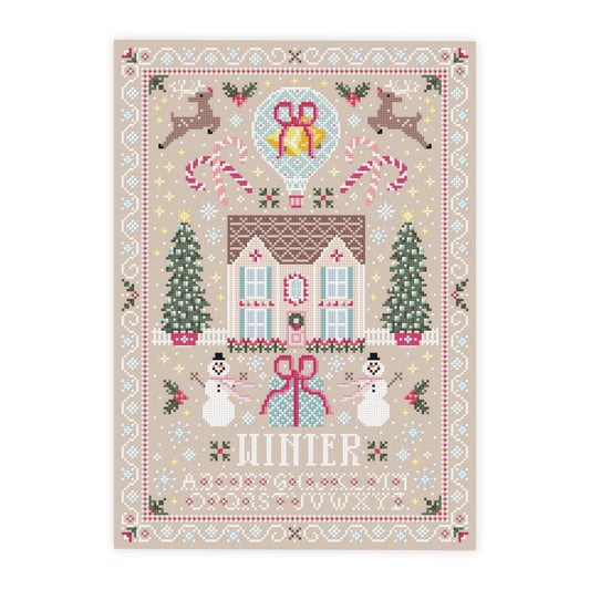 Winter House Cross Stitch Pattern