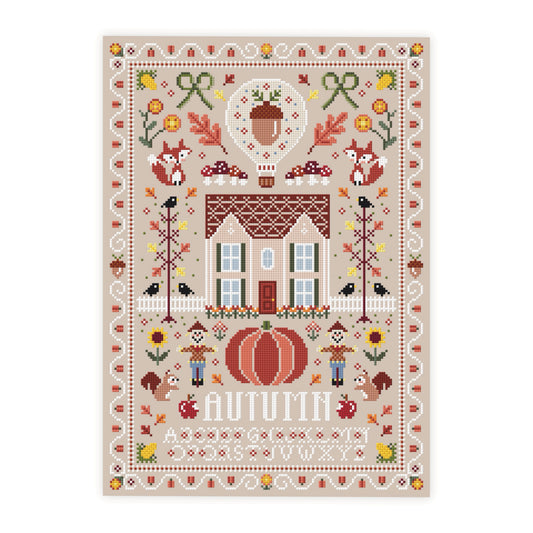 Autumn House Cross Stitch Pattern