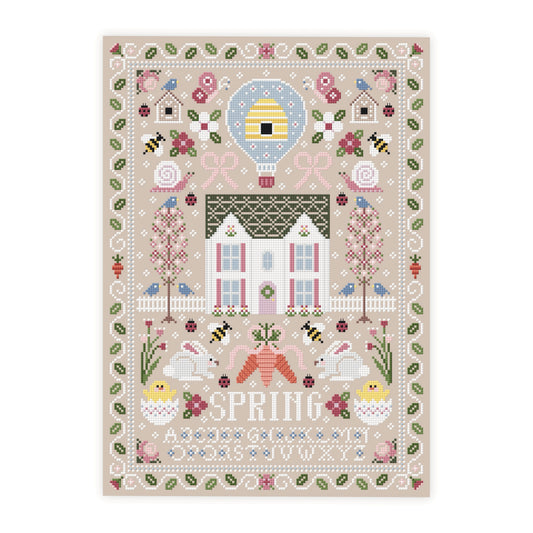 Spring House Cross Stitch Pattern