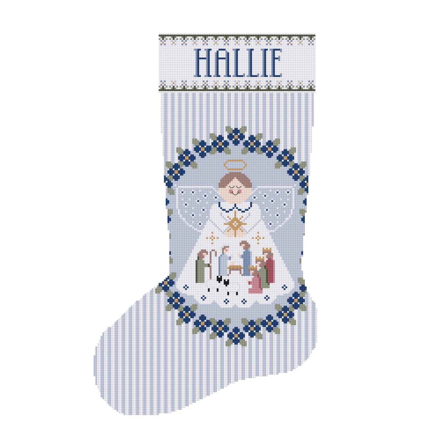 Custom Christmas Stocking Cross Stitch Pattern