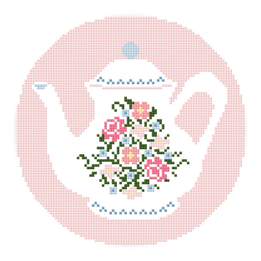 Tea Pot Cross Stitch Pattern