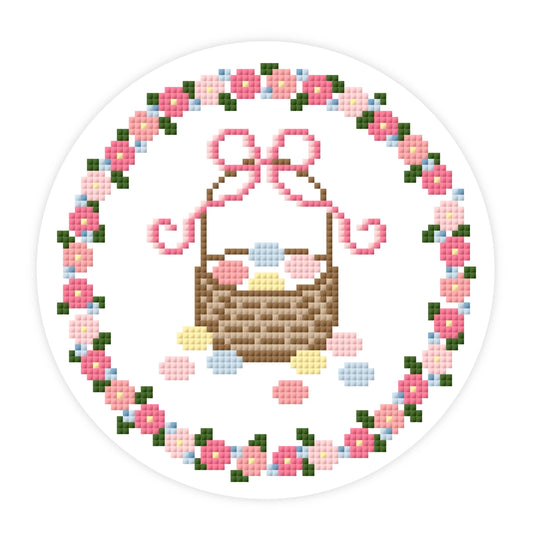 Easter Basket Cross Stitch Pattern