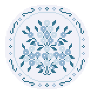 Blue China Plate