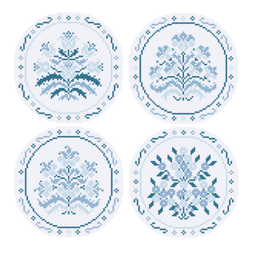 Blue China Plate Set