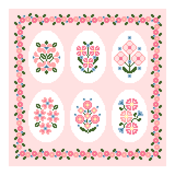 Floral Eggs Chart