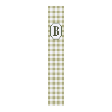 Gingham Initial Key Fob Chart