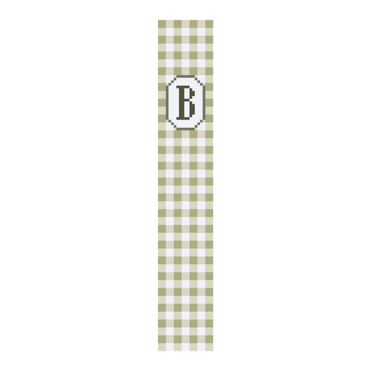 Gingham Initial Key Fob Chart