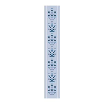 Blue Floral Bouquet Key Fob Chart