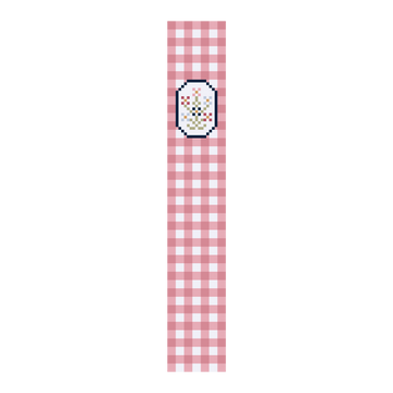 Gingham Floral Bouquet Key Fob Chart