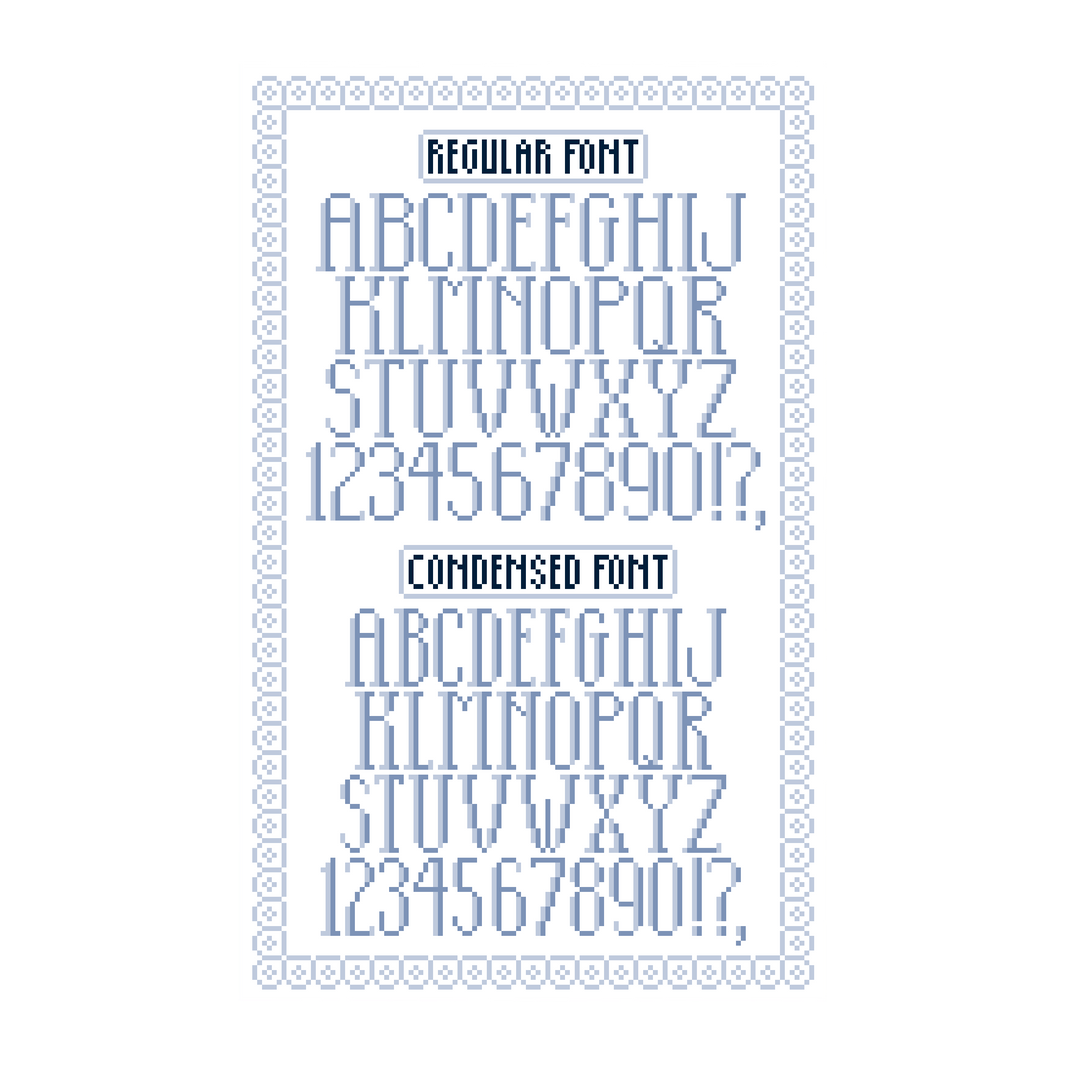 Font Charts – Bloom & Stitch Studio