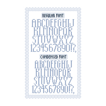 Stocking Font Chart