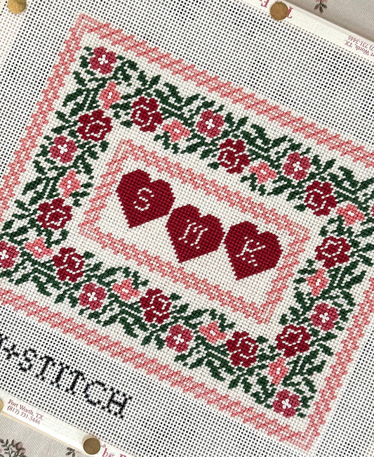 Lovely Hearts Needlepoint Pattern