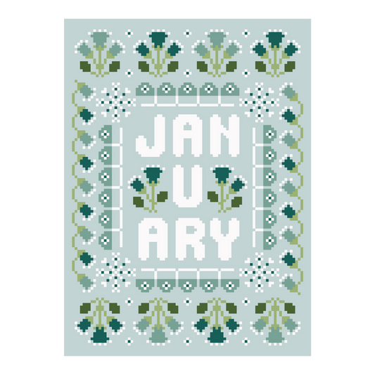 January - June Floral Chart Bundle