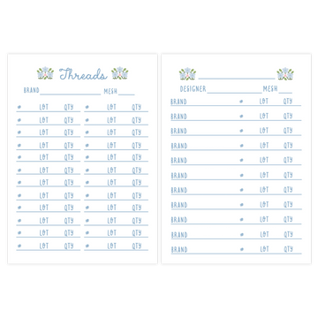 Needlepoint Threads & WIP Tracking Cards